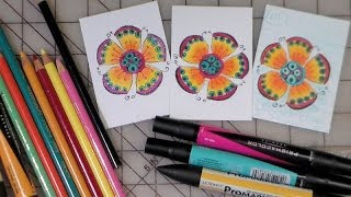 Coloring with markers and colored pencils together [upl. by Sanfourd]