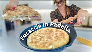 FOCACCIA in PADELLA Istantanea SOLO 5 INGREDIENTI [upl. by Anaeed]