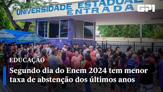 Segundo dia do Enem 2024 tem menor taxa de abstenção dos últimos anos [upl. by Hakilam]