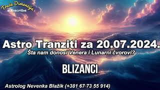 Astro Tranziti za Subotu 20 Jul 2024  Šta nam donosi Venera i Lunarni čvorovi [upl. by Amalia]