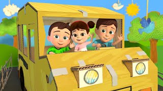 Wheels on the Bus  Ice Cream Song Five Little Dinos  Nursery Rhymes amp Kids Songs [upl. by Rubia455]