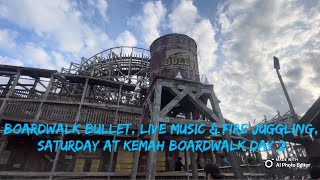 Saturday At Kemah Boardwalk Boardwalk Bullet Live Music amp Fire Juggling [upl. by Kcirddec396]