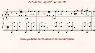 Partitura de Acordeón La Cirereta [upl. by Alegre]