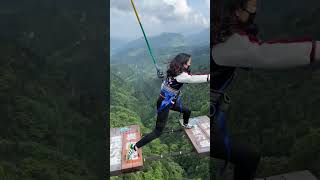 Bungee Jumping With Rope In Beautiful Place The Faceless Monster Likes Bungee Jumping 😂funny [upl. by Nannoc]