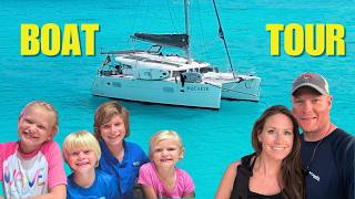 Full TOUR OFFSHORE SAILING CATAMARAN  Family of 6 FLOATING HOME sailing around the WORLD [upl. by Eirolam]