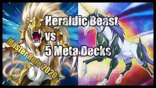 Heraldic Beast Master Rule 2020 Revision vs 5 Meta Decks December 2019 YGO PRO [upl. by Saltzman]