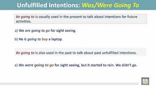 Grammar 3  ch9  Unfulfilled Intentions WasWere Going To [upl. by Nere]