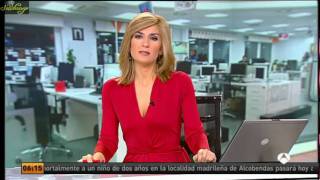 Sandra Golpe quotNoticias A3quot 8 02022011 [upl. by Riatsila947]