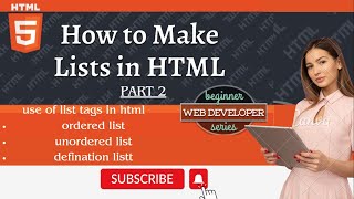 lec 12  How to make list in html  part 2  html htmltags htmlcss [upl. by Leynad887]