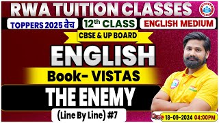 Class 12 English Chapter 4  Vistas  The Enemy  12th English By Shahrukh Sir [upl. by Forsta]