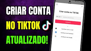 COMO CRIAR CONTA NO TIKTOK EM 2024 [upl. by Neelhsa]