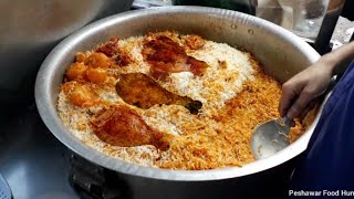 Pak Ghazi Chicken Biryani Peshawar Street Food [upl. by Aisyat]