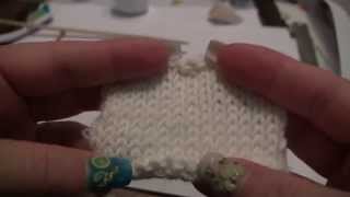 Binding Off Left Handed Knitting Tutorial [upl. by Hewet]