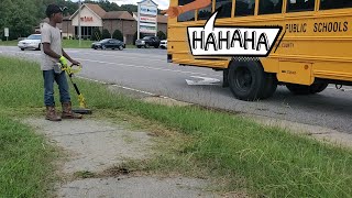 Kid Mows OVERGROWN GRASS Gets Unwanted Attention Doing His Favorite Sidewalk Yet [upl. by Silda]