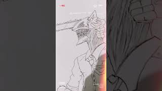 Chainsaw man drawing anime denji art chainsawman easydrawing shortvideo artsimple [upl. by Meean905]