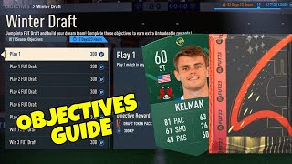 NEW TOKEN HOW TO COMPLETE WINTER DRAFT OBJECTIVES  FIFA 23 Ultimate Team [upl. by Ennaeilsel]