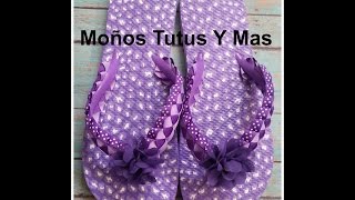 SANDALIAS CON CINTAS TRENZADAS Paso a Paso WOVEN FLIP FLOP SANDALS Tutorial DIY How To Video 03 [upl. by Mila]