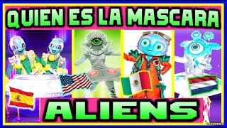 ¿QUIEN ES LA MASCARA  PERSONAJES ALIENS EN LAS DIFERENTES VERSIONES PAISES Y TEMPORADAS [upl. by Corb]