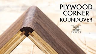 Adding a ROUNDOVER to Plywood Corners  Corner EDGEBANDING with splines [upl. by Gnivri]