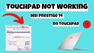 How to Fix Msi Prestige 14 Touchpad Not Working issue Windows 10 11 [upl. by Key]