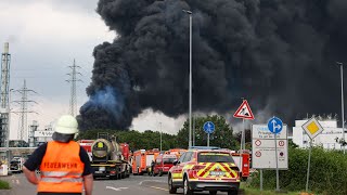 Explosion in Chemiepark in Leverkusen [upl. by Dareen204]