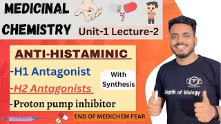 Antihistaminic agents  H1 Antagonists  H2 Antagonists  Gastric proton pump inhibitors  synthesis [upl. by Borchers]