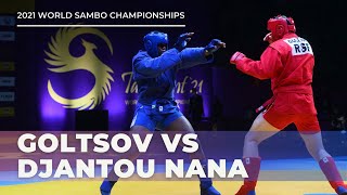 GOLTSOV RSF vs DJANTOU NANA CMR Combat SAMBO 98 kg World Sambo Championships 2021 [upl. by Anekahs]