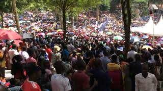 Pilgrims dancing to Church Hymn sung by Nebbi diocese  Uganda Martyrs Day 2024 [upl. by Trillbee]