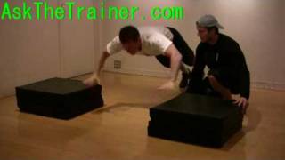 Depth Pushups  Explosive Push Ups Plyometric Pushups Pecs [upl. by Aihcsrop945]