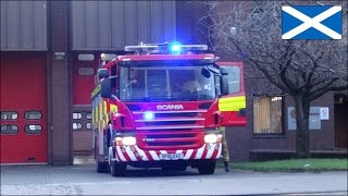 Fire engine responding from Cowcaddens Fire Station Glasgow [upl. by Tnecnivleahcim]