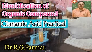 Cinnamic Acid Practical  Identification of Organic Compound  How to write Practical in Journal [upl. by Opportuna]