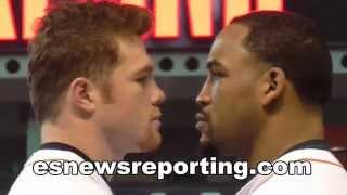 Canelo Alvarez vs James Kirkland Intense faceoff [upl. by Hannie]