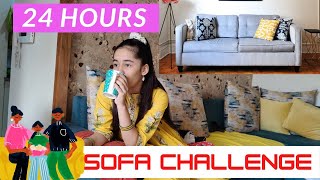 24 Hours on my Sofa Challenge with Aakriti Sharma [upl. by Irtimd347]