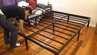 Noah Group Megatron Metal Bed Frame Assembly and Review Queen Size [upl. by Cryan]