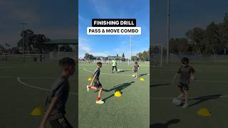 Finishing Drill With Pass amp Move Combo ⚽️ soccer soccertraining [upl. by Lledo]