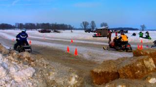 Snowmobile Drag Races near Greenville Ohio on 292014 [upl. by Ruffina]