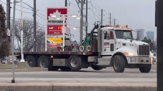 Manitex 30102C 30ton Boom Truck Crane on Peterbilt 348 Trail King TK16513Axle Trailer [upl. by Erihppas273]