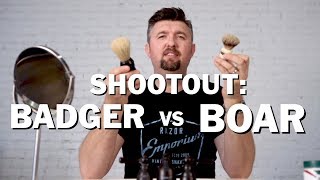 Wet Shave Showdown Badger vs Boar Shaving Brush [upl. by Etnoek]