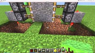 Tutorial de redstone puertas con pistones pegajosos [upl. by Boynton]