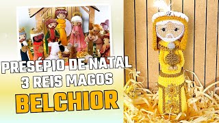 3 Reis Magos Belchior Presépio de Natal Santinho Amigurumi em Crochê [upl. by Oicnecserc]