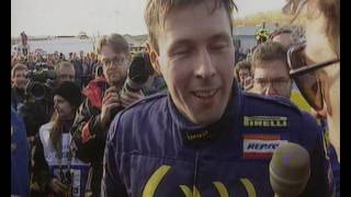 Colin McRae winning the WRC Championship title in 1995 [upl. by Malchy209]