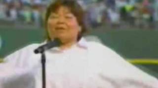 Roseanne Barr Sings National Anthem Beautifully [upl. by Mintun228]