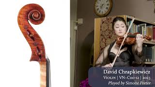 David Chrapkiewicz quotHeifitz Guarneriquot violin  Simone Porter  at the Metzler Violin Shop [upl. by Tteve]