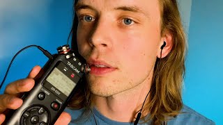 ASMR Mouth Sounds amp Close Whispering 🔷 trigger words ear to ear sensitive tascam [upl. by Nad]