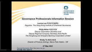 Governance Professionals Information Session on 27 May 2021 [upl. by Eeldivad]