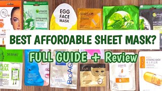 Affordable sheet mask review  guide [upl. by Eelatan]