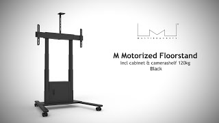 M Motorized Floorstand Incl Cabinet amp Camerashelf 120kg Black [upl. by Otirecul]