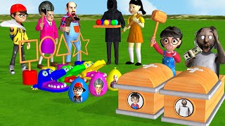 Scary Teacher 3D vs Squid Game Crocodile Teeth and Wood Honeycomb Candy Challenge with Coffin Dance [upl. by Hudson]