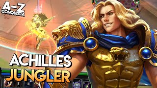 ACHILLES JUNGLER AZ Conquista  Guia Smite BR [upl. by Adeline]