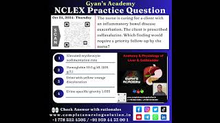 24 Oct NCLEX Practice Questions nclexrnquestions nclexpracticequestions nursingexam nursingcare [upl. by Enawd]